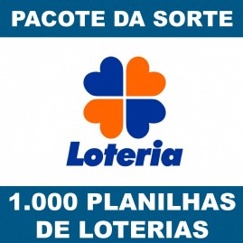 1000 Planilhas de Loterias / Pacote da Sorte